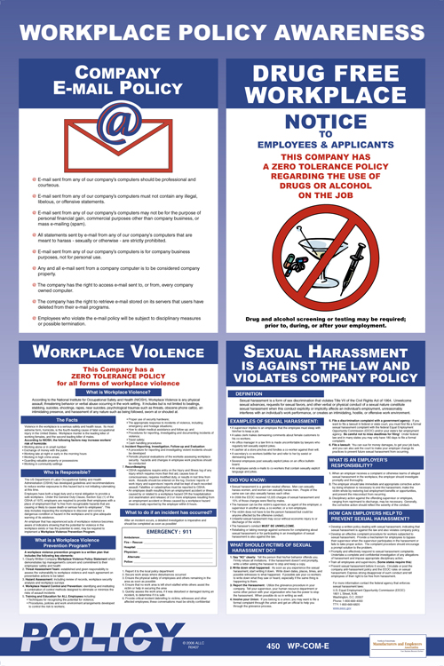 Workplace policy combination poster